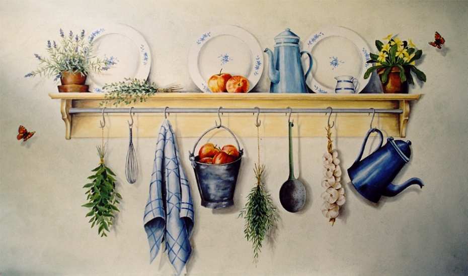 muurschildering keuken